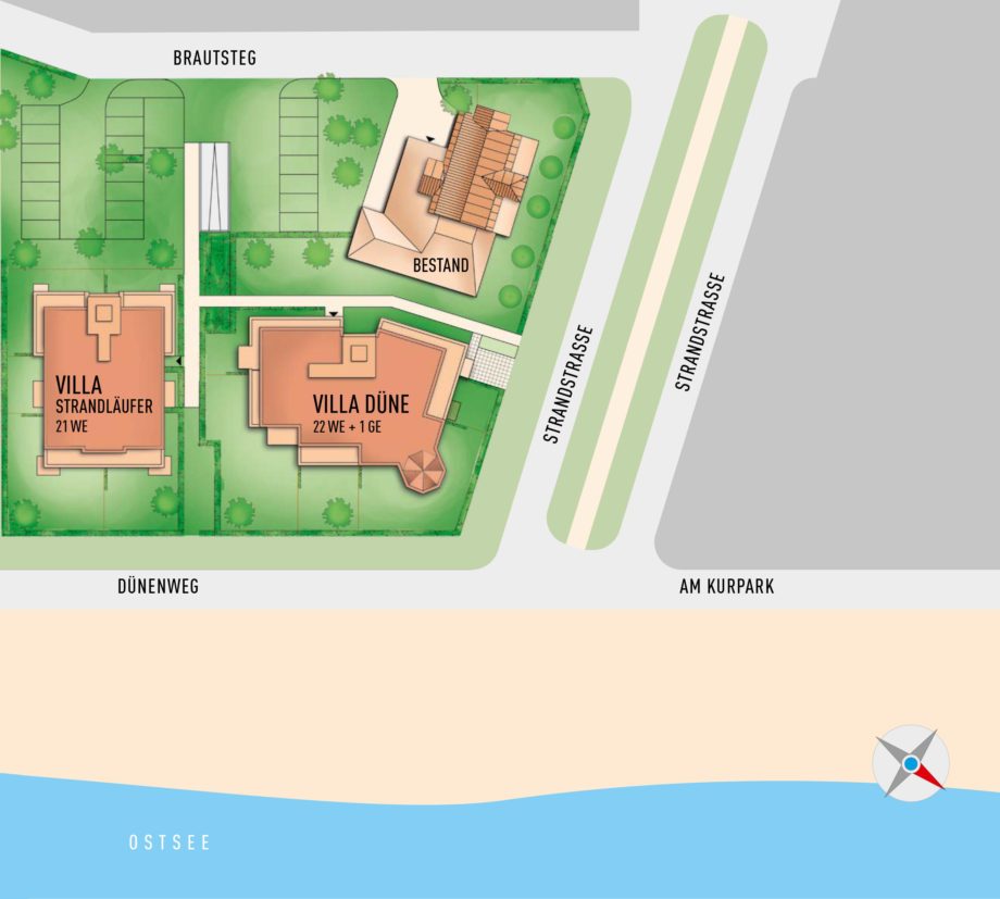 Ferienwohnung Ostsee kaufen Lageplan
